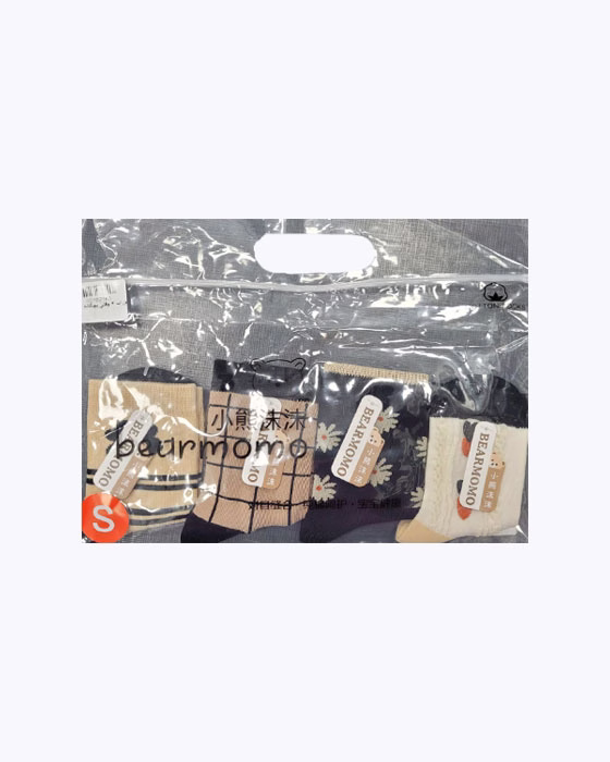 پک جوراب دخترانه نخی فانتزی BEAR MOMO